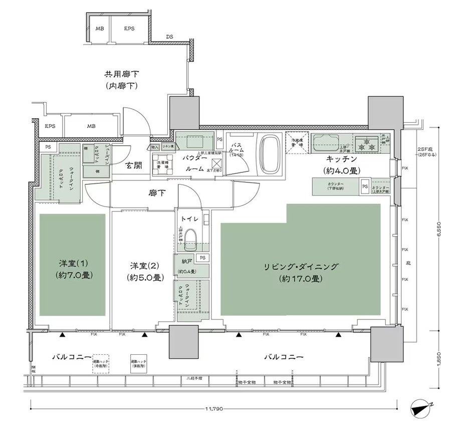 シティタワー東京田町 間取り L-2 type