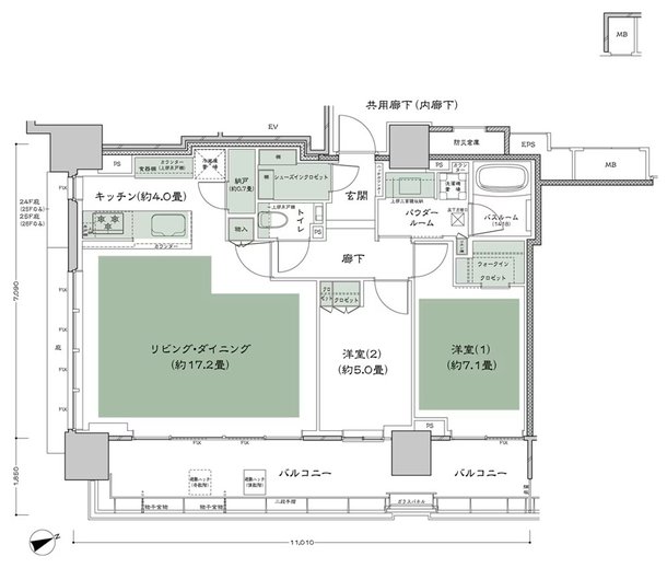 シティタワー東京田町 間取り M-2 type