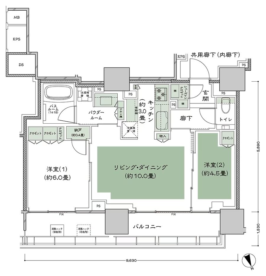 シティタワー東京田町 間取り D-2 type