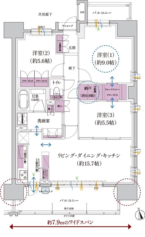 ウィスティリア豊橋 間取り Cタイプ