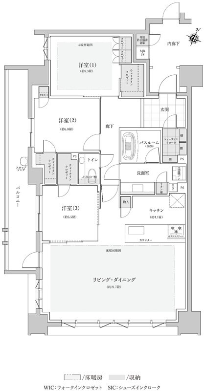 ザ・ライオンズ覚王山 間取り D2 TYPE