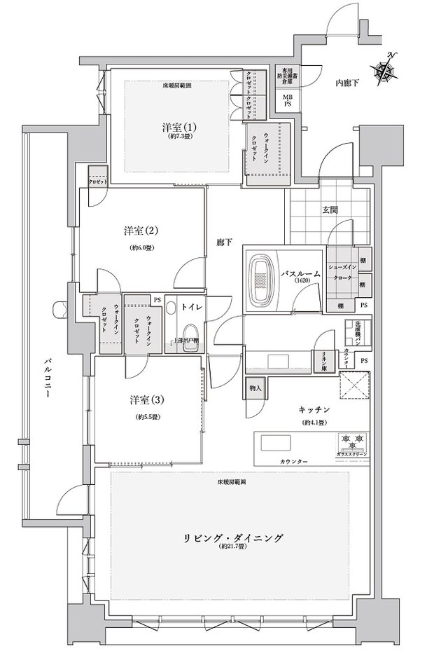 ザ・ライオンズ覚王山 間取り D2 TYPE