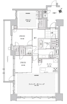 ザ・ライオンズ覚王山 間取り D2 TYPE