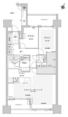 ザ・ライオンズ覚王山 間取り E2 TYPE