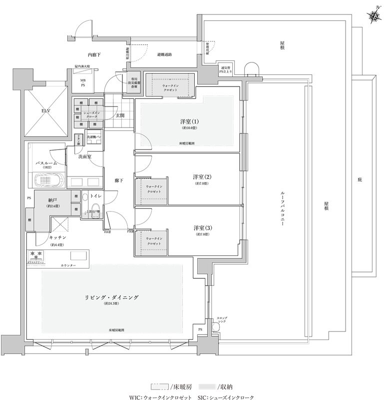 ザ・ライオンズ覚王山 間取り N TYPE