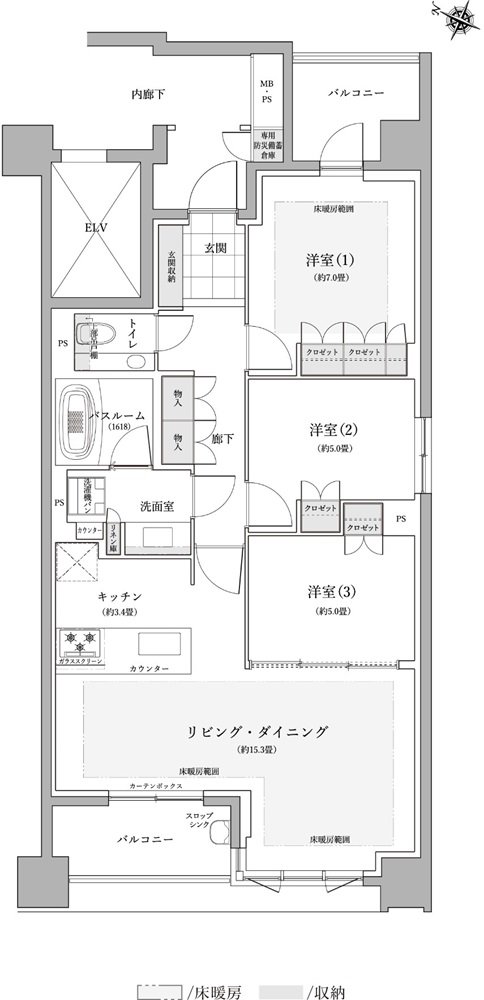ザ・ライオンズ覚王山 間取り C2 TYPE