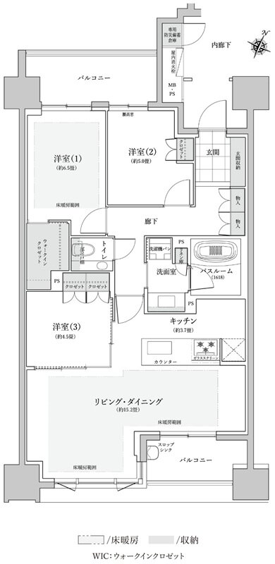 ザ・ライオンズ覚王山 間取り F2 TYPE