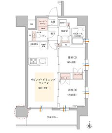 イノバス丸の内／オープンレジデンシア丸の内 THE COURT 間取り Eタイプ(イノバス丸の内)