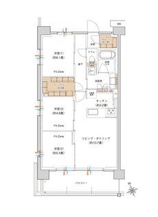 ブランシエラ川崎大島 間取り D type