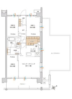 ブランシエラ川崎大島 間取り Nr type