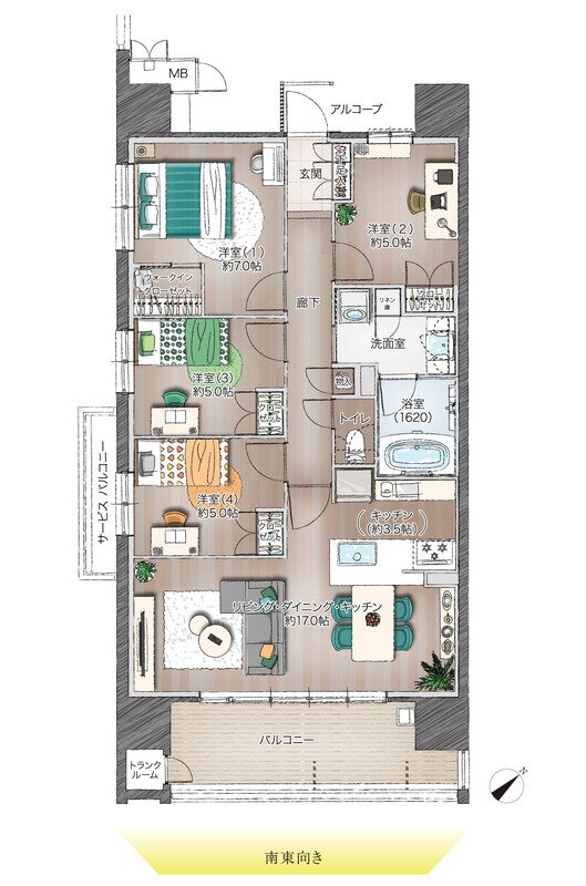 アルバックス知立駅前 間取り A TYPE