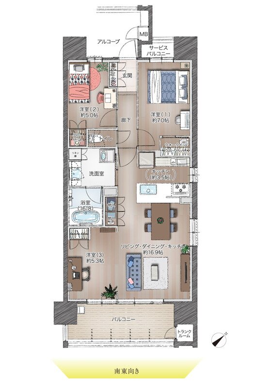 アルバックス知立駅前 間取り D TYPE