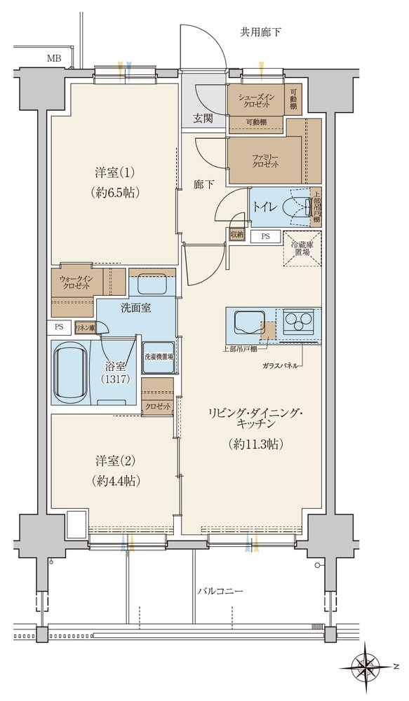 シエリア北綾瀬 間取り D type