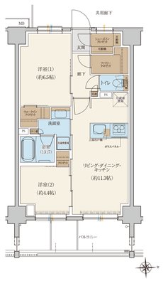シエリア北綾瀬 間取り D type
