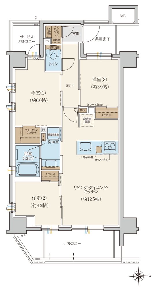 シエリア北綾瀬 間取り G type