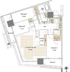 リビオタワー品川 間取り S-80Aneタイプ