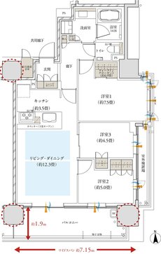 ザ・パークハウス 大手門 間取り C TYPE