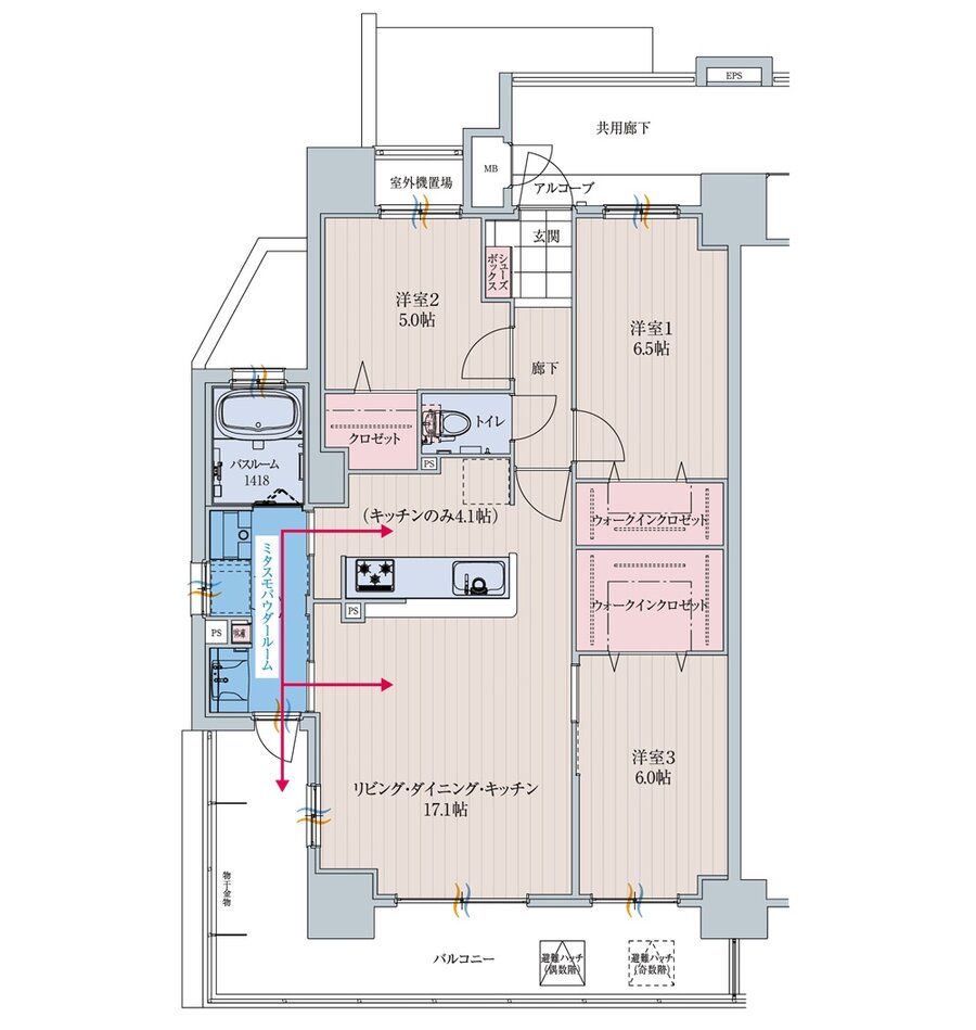 アルファスマート明石魚住 間取り A TYPE