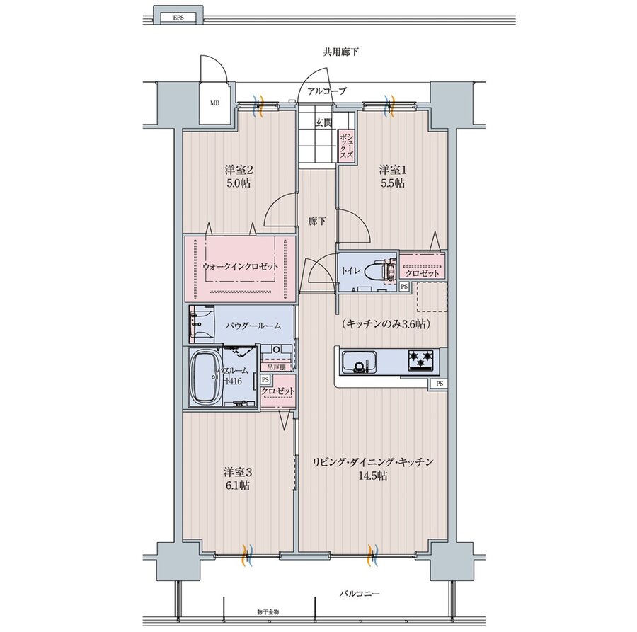 アルファスマート明石魚住 間取り D TYPE