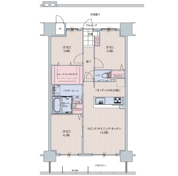 アルファスマート明石魚住 間取り D TYPE
