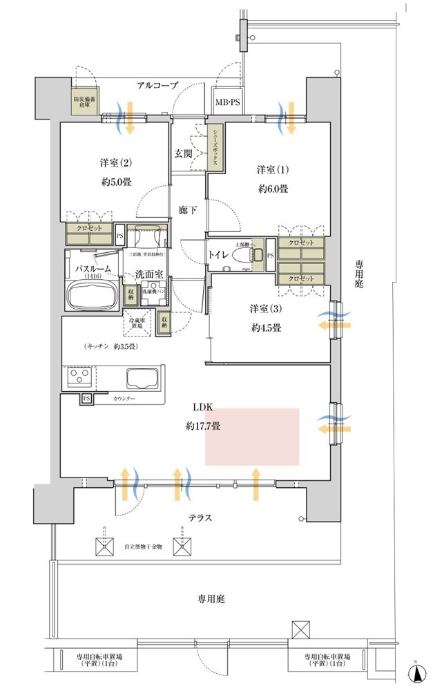 ワコーレ堺東レジデンス 間取り Dg type［メニュープラン2］