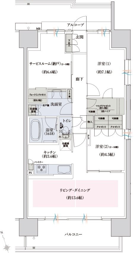 ウエリス姫路 間取り G type