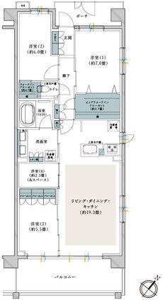 ＆PARKS横浜プロジェクト 間取り A-J type（第2期）
