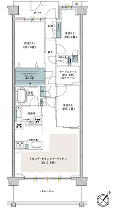 クレストレジデンス横浜汐見台パークフロント 間取り A-B type（先着順）