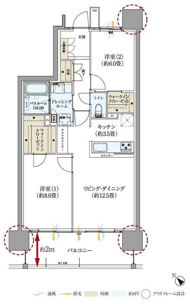 サーパス久喜中央 間取り Cタイプ