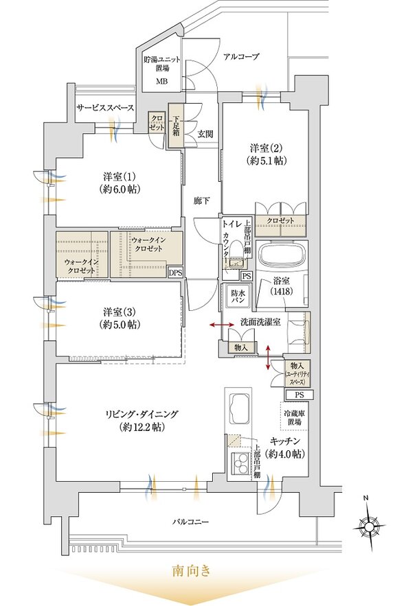 ジオ京都桂川テラス 間取り A type