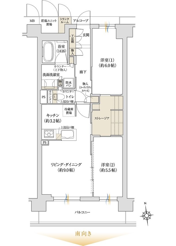 ジオ京都桂川テラス 間取り D type