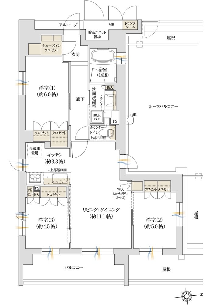 ジオ京都桂川テラス 間取り S type