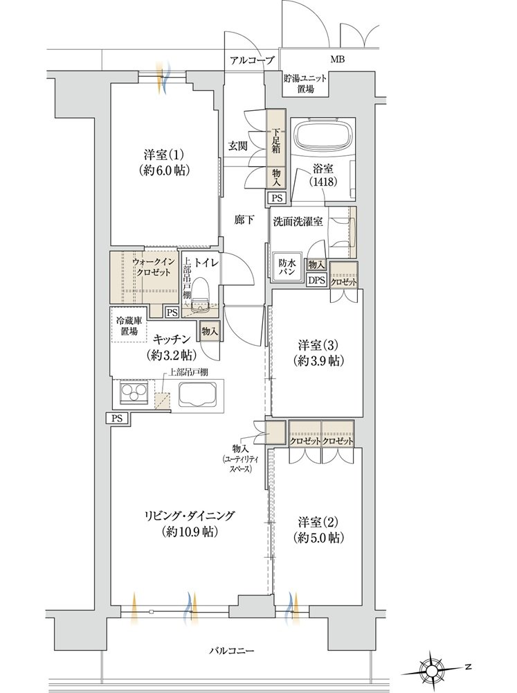 ジオ京都桂川テラス 間取り O type