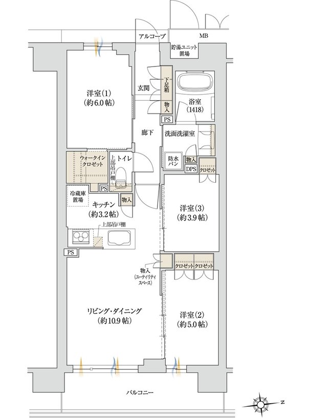 ジオ京都桂川テラス 間取り O type