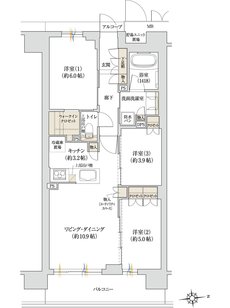 ジオ京都桂川テラス 間取り O type