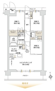 ジオ京都桂川テラス 間取り B type
