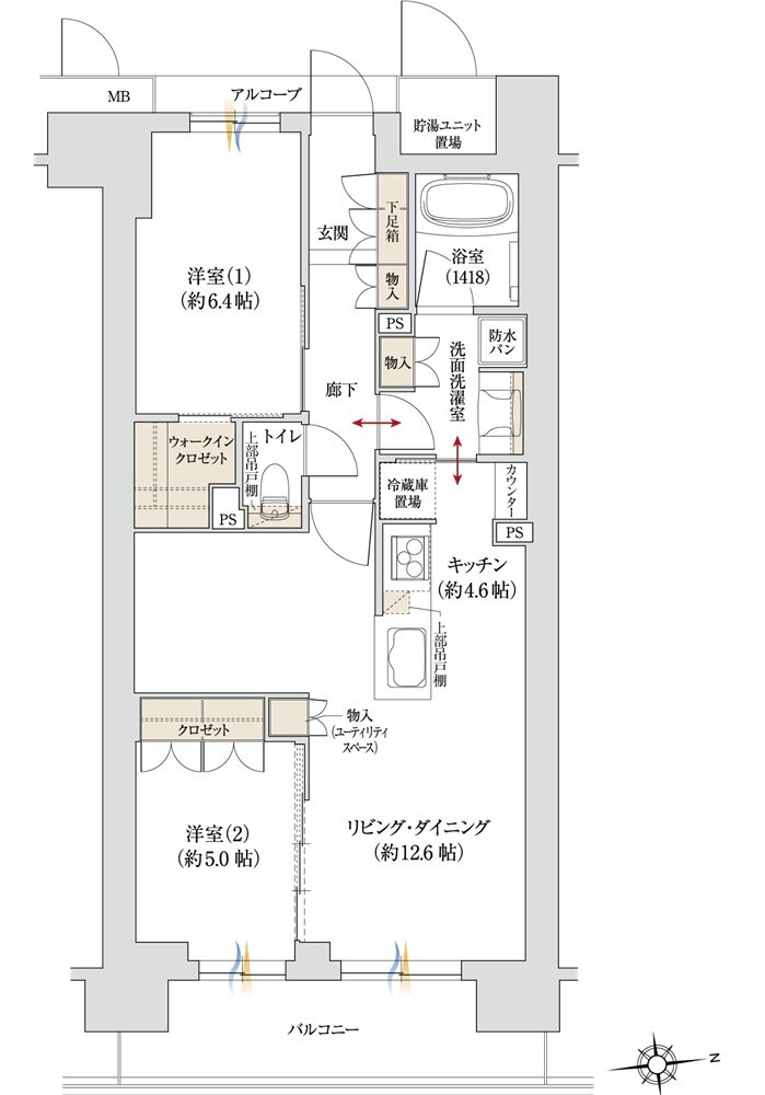 ジオ京都桂川テラス 間取り K type Menu Plan1