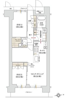 ジオ京都桂川テラス 間取り K type Menu Plan1