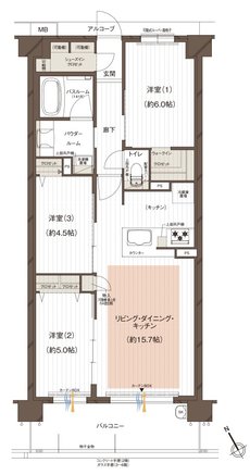 プレサンス ロジェ 堅田レジデンス 間取り J1タイプ