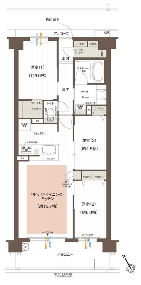 プレサンス ロジェ 堅田レジデンス 間取り J2タイプ