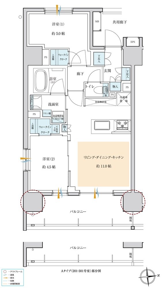 サンクレイドル浅草III 間取り A type