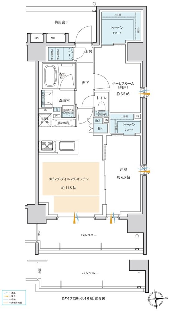 サンクレイドル浅草III 間取り D type