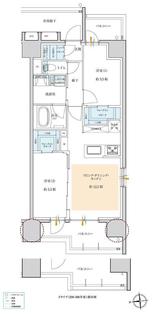 サンクレイドル浅草III 間取り F type