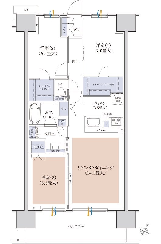 ブランズシティ千葉ニュータウン中央 間取り SB TYPE