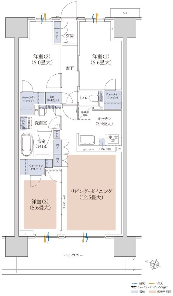 ブランズシティ千葉ニュータウン中央 間取り WEr TYPE