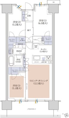 ブランズシティ千葉ニュータウン中央 間取り WBr TYPE
