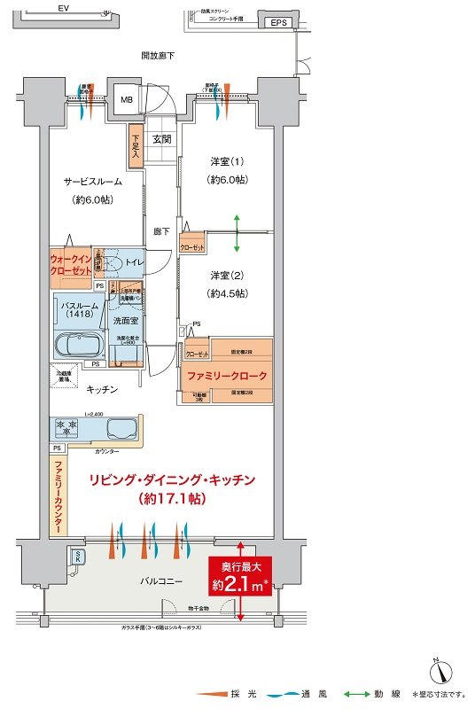 ヴェルディ東福山駅北 間取り B type basic(2~15階)