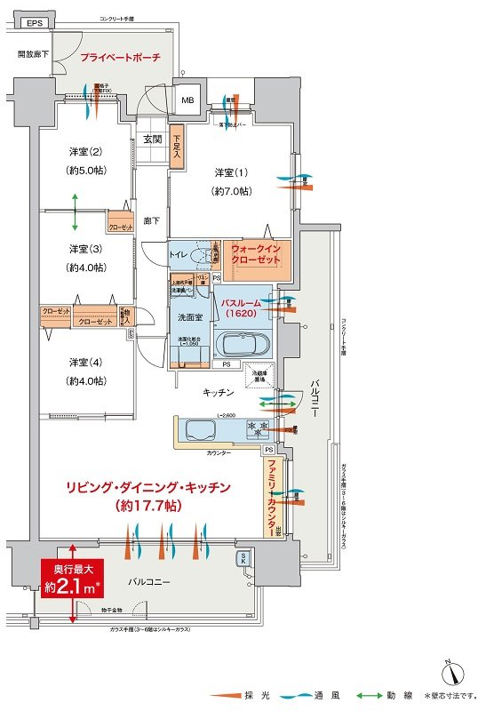 ヴェルディ東福山駅北 間取り C type menu1(3~15階)
