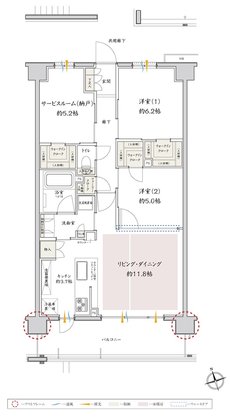 サンクレイドル津田沼III 間取り K type