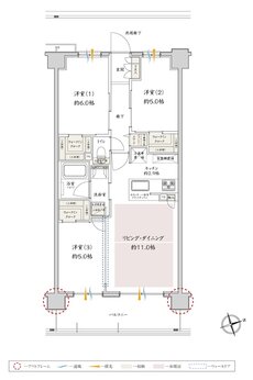 サンクレイドル津田沼III 間取り P'b type